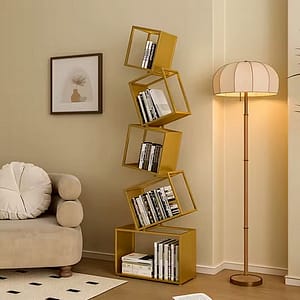 رف كتب زاوية غير منتظم عمودي