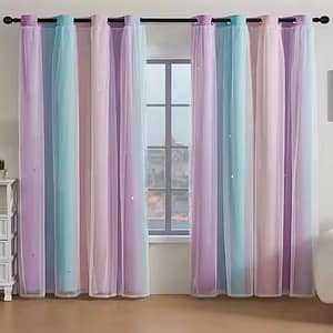 ستائر قوس قزح ملونة للأطفال