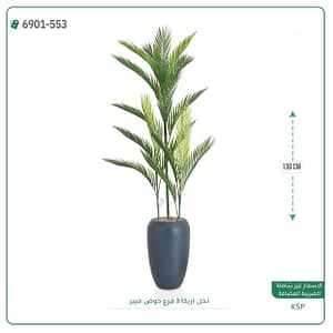 نخل اريكا 3 فروع حوض فيبر 130 سم