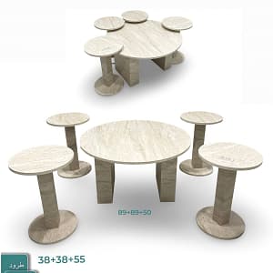 طقم تركي فاخر 5 قطع بحواف دائرية – ستايل عملي وأنيق